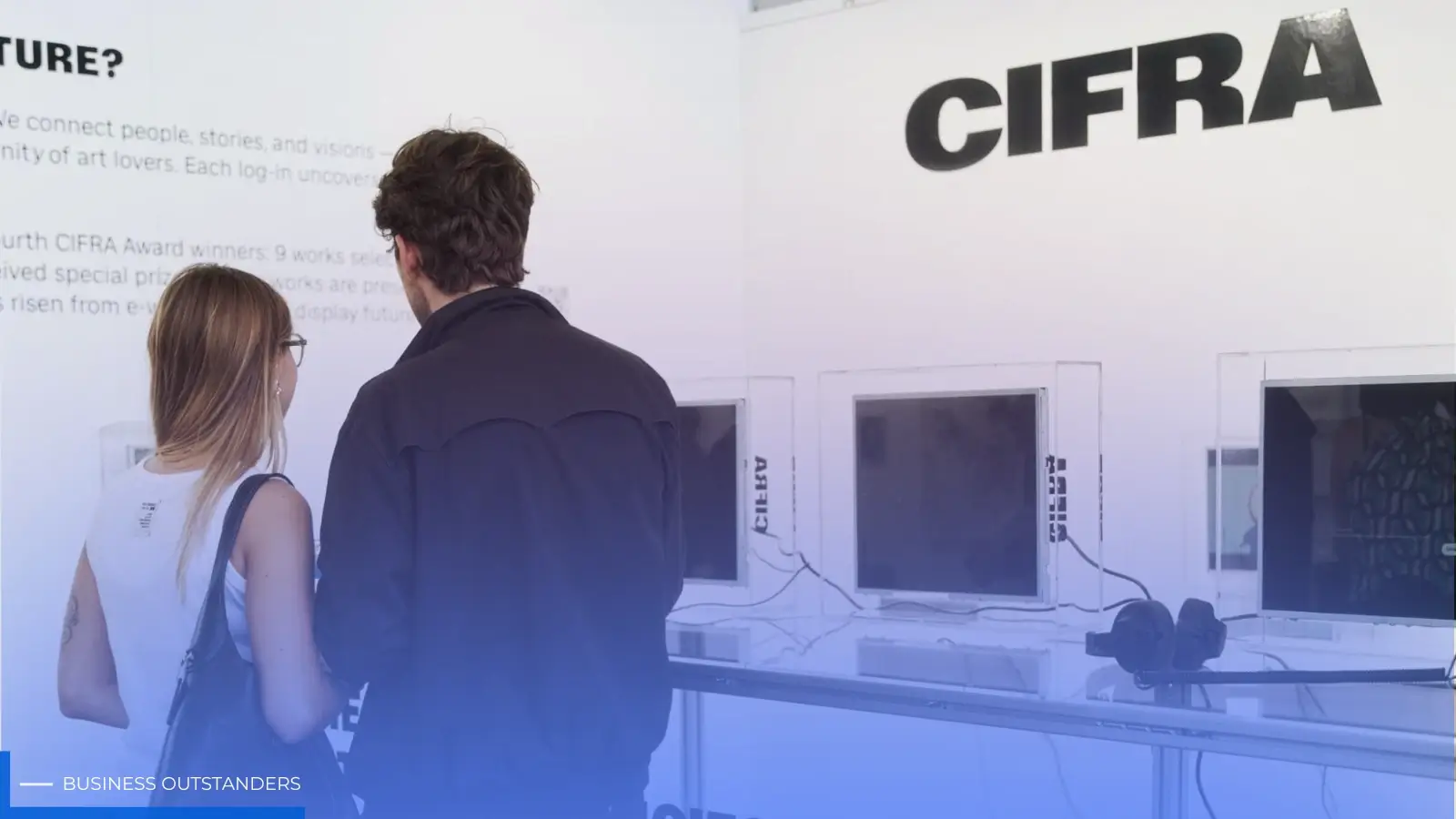 Digital contemporary art streaming platform showcasing curated exhibition