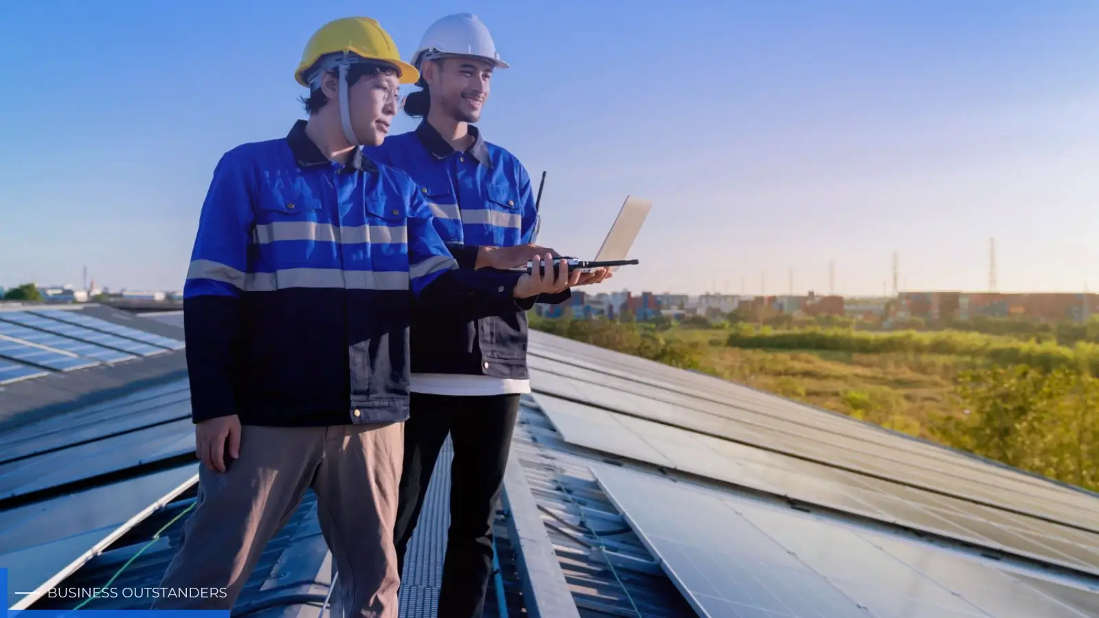 Commercial solar energy contractor installing solar panels on a rooftop in Phoenix Arizona
