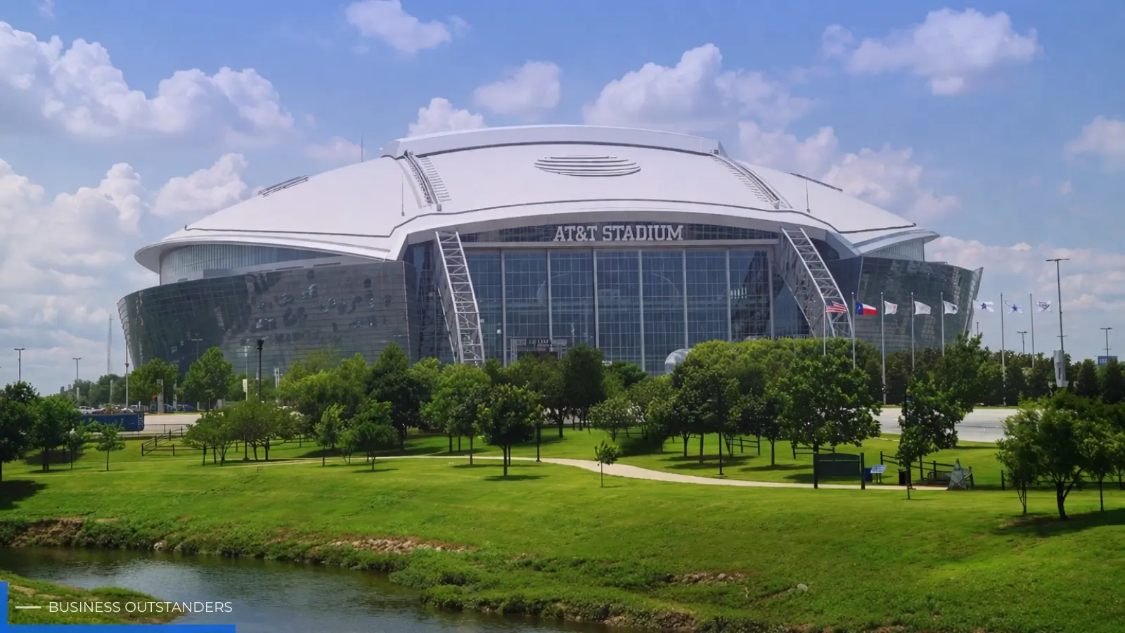 Fans gathering near AT&T Stadium in Arlington Texas during the 2026 FIFA World Cup