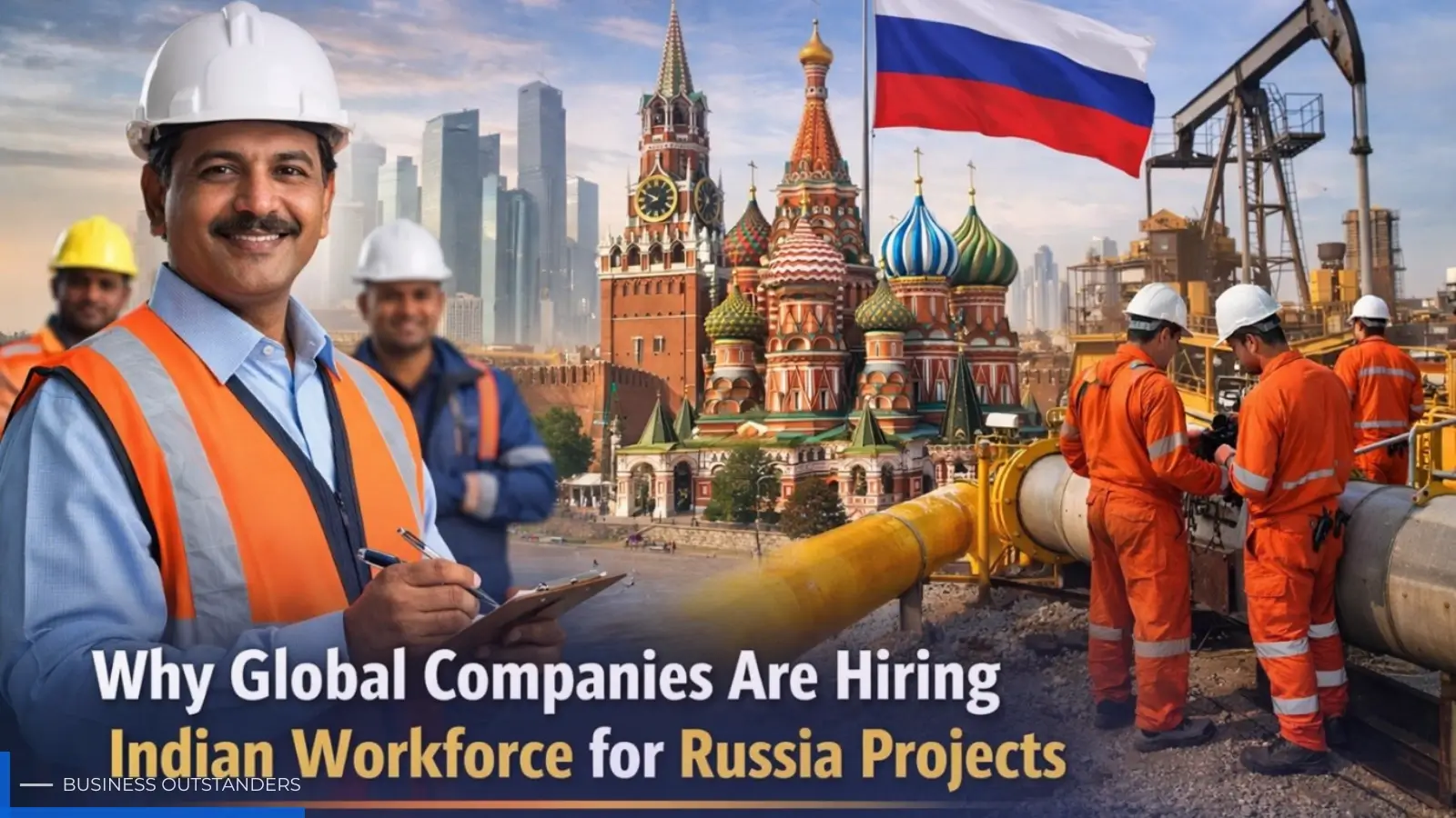 Indian skilled workers deployed on a large-scale construction and industrial project in Russia