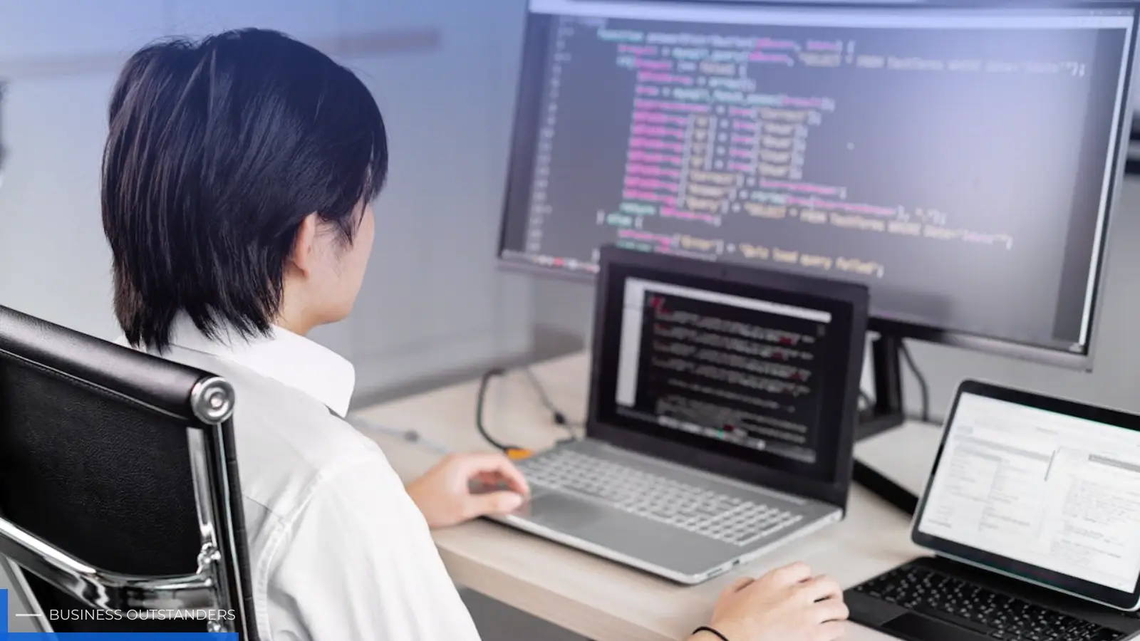 Security professional analyzing API endpoints and vulnerabilities on a digital dashboard