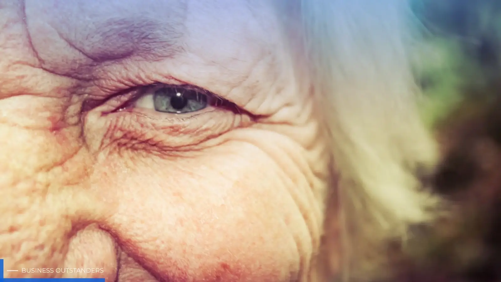 AI age progression tool applied to a family portrait showing realistic aging effects using Pixlio AI