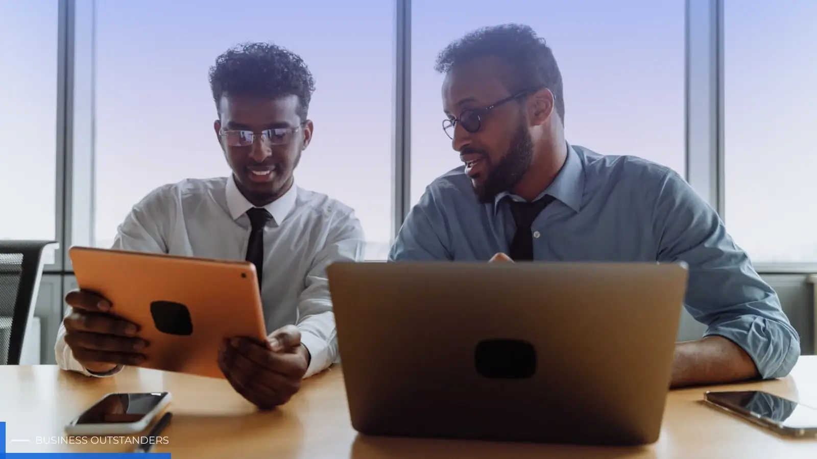 Business professionals using digital transformation tools to improve operational efficiency and innovation