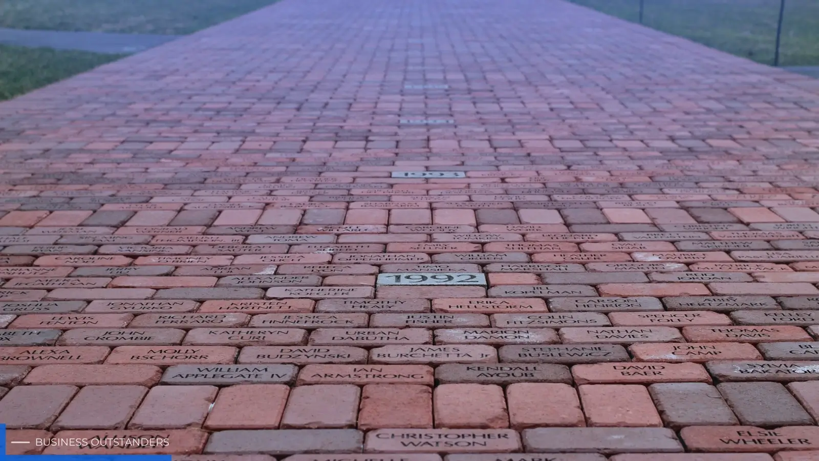 Custom engraved brick installation at a nonprofit organization serving as a permanent donor recognition tribute
