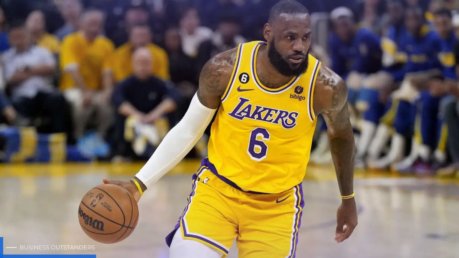 LeBron James on the basketball court demonstrating leadership and determination