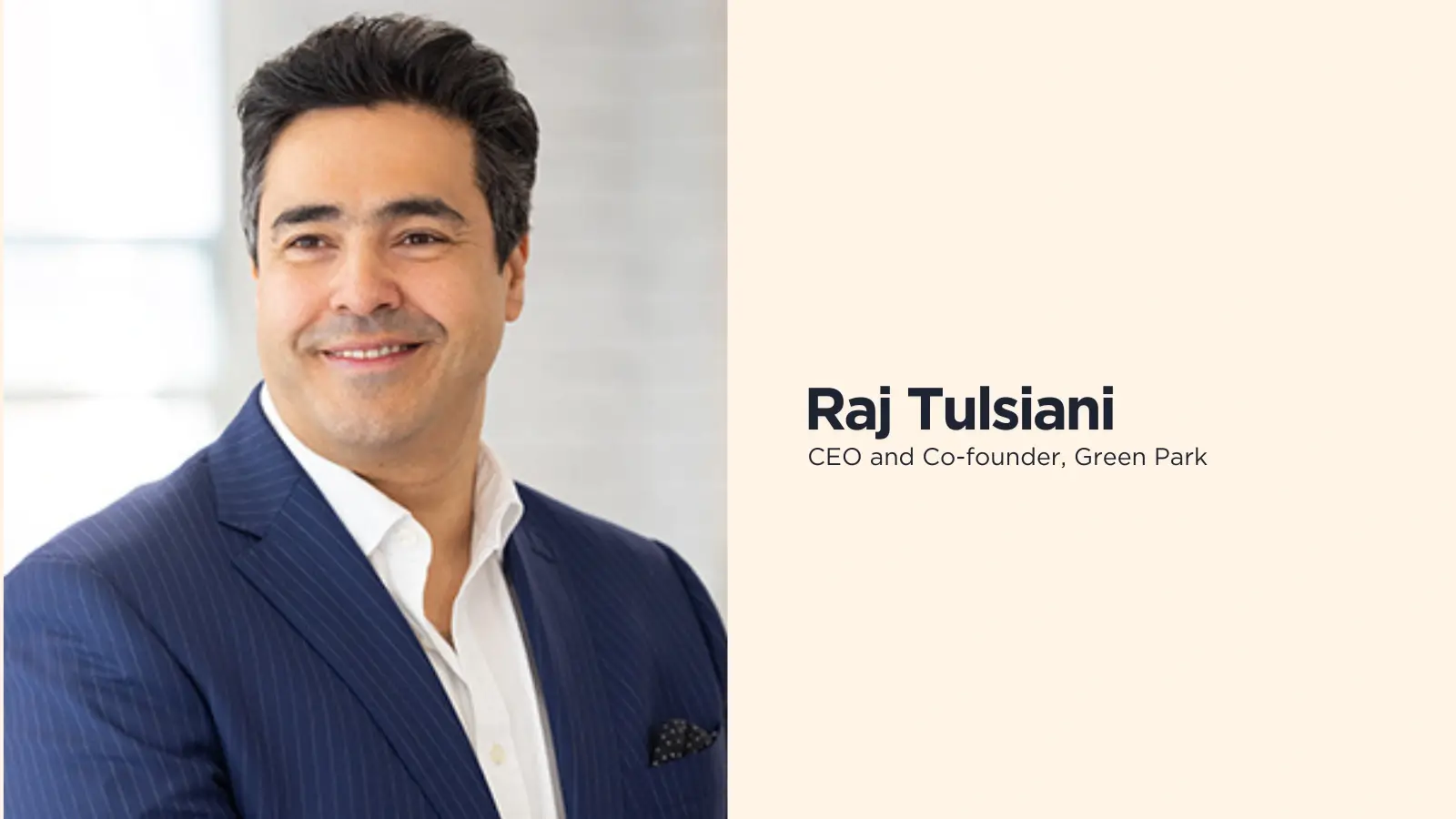 Raj Tulsiani CEO and co-founder of Green Park talent advisory firm speaking about diverse leadership