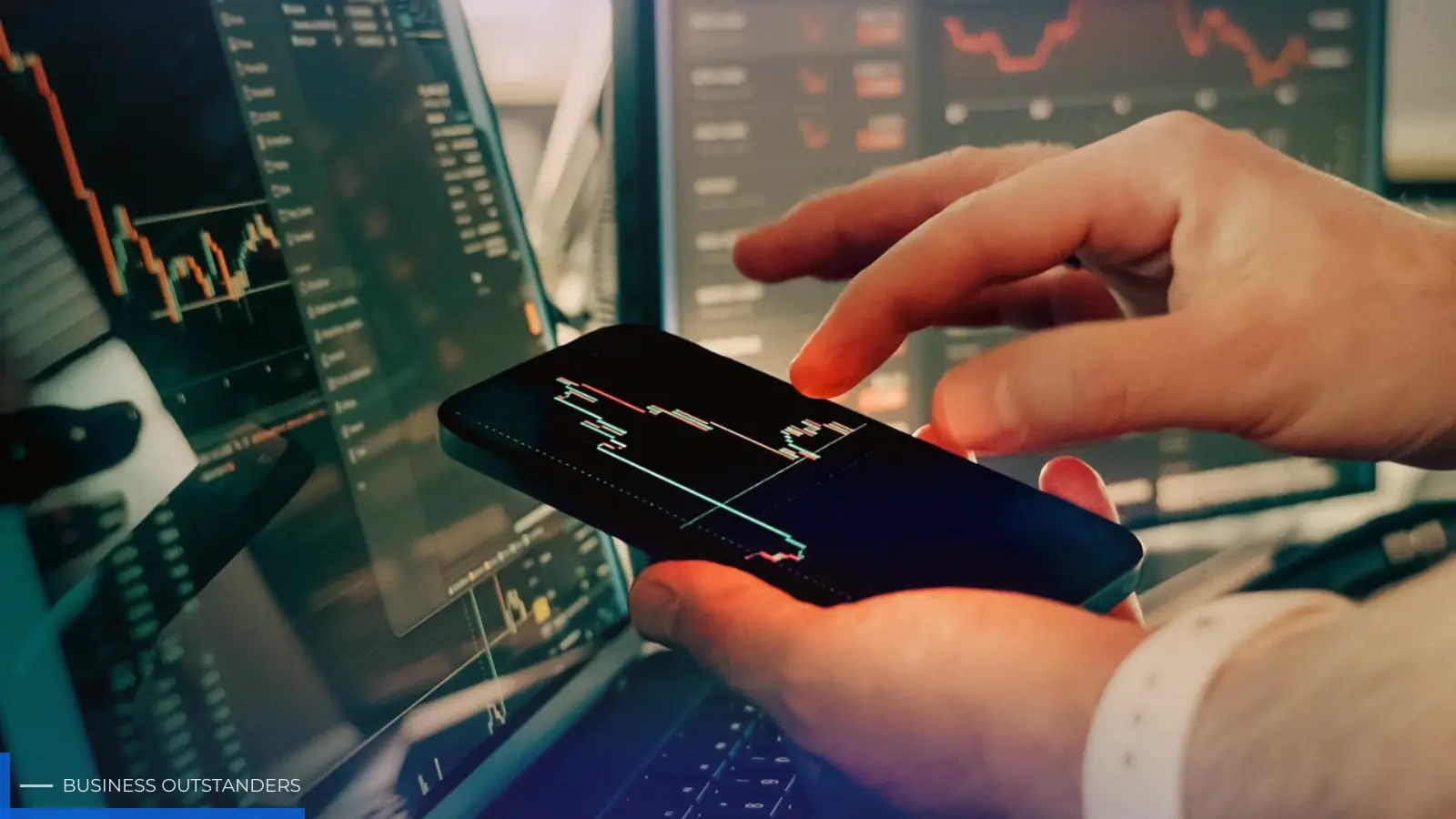 Trader executing perpetual futures positions on a mobile crypto trading app with smooth chart interface