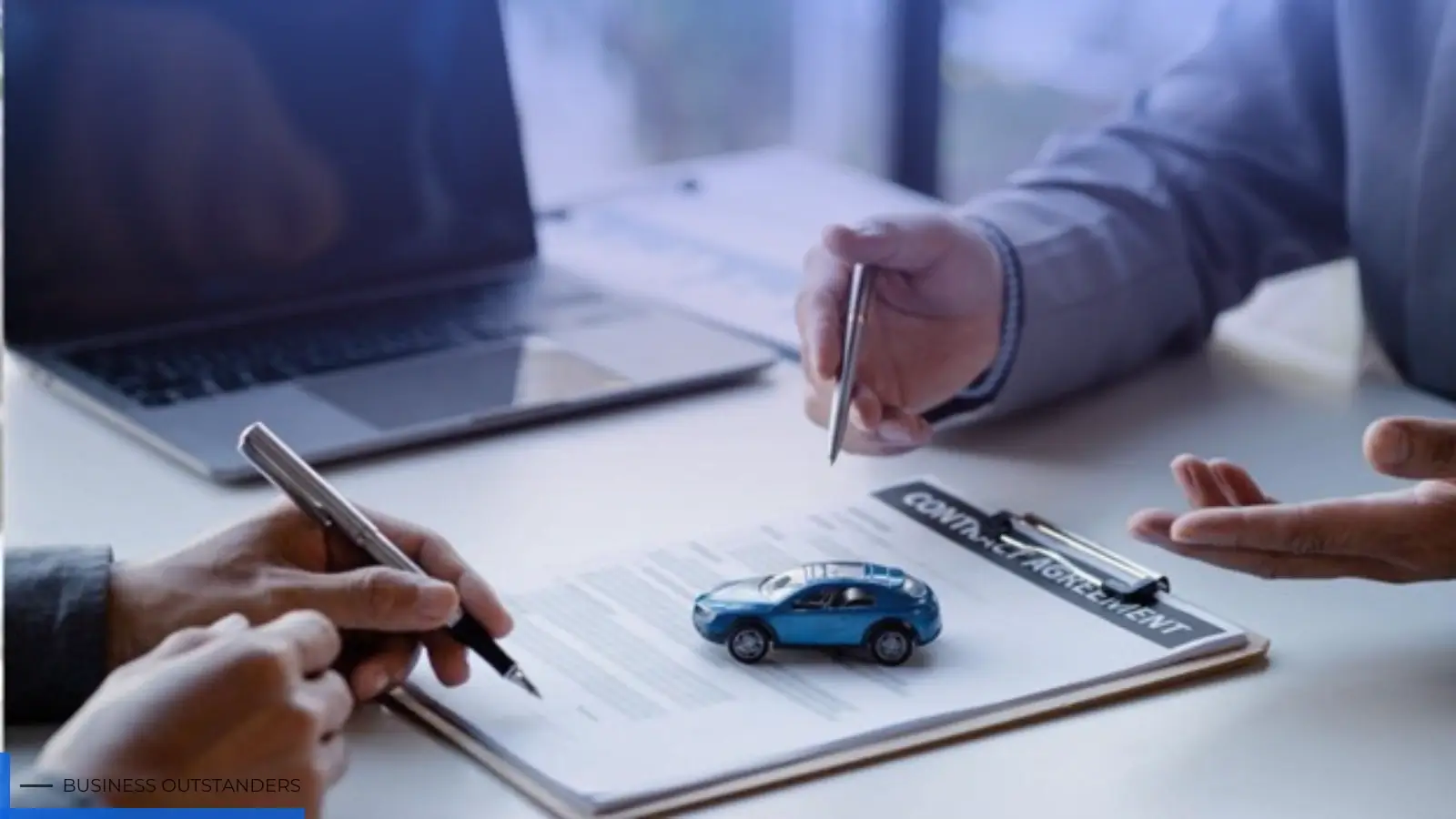 A car accident scene illustrating third-party car insurance coverage and liability in India