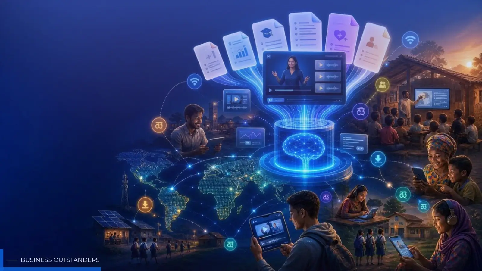 AI document-to-video platform converting educational content for emerging market students on diverse devices