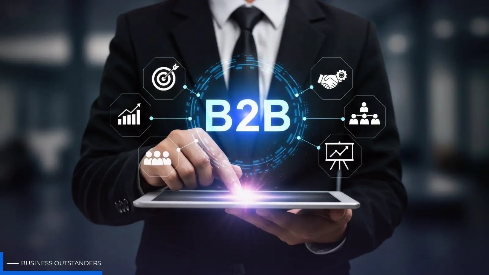 B2B growth marketing funnel showing pipeline stages from awareness to customer retention