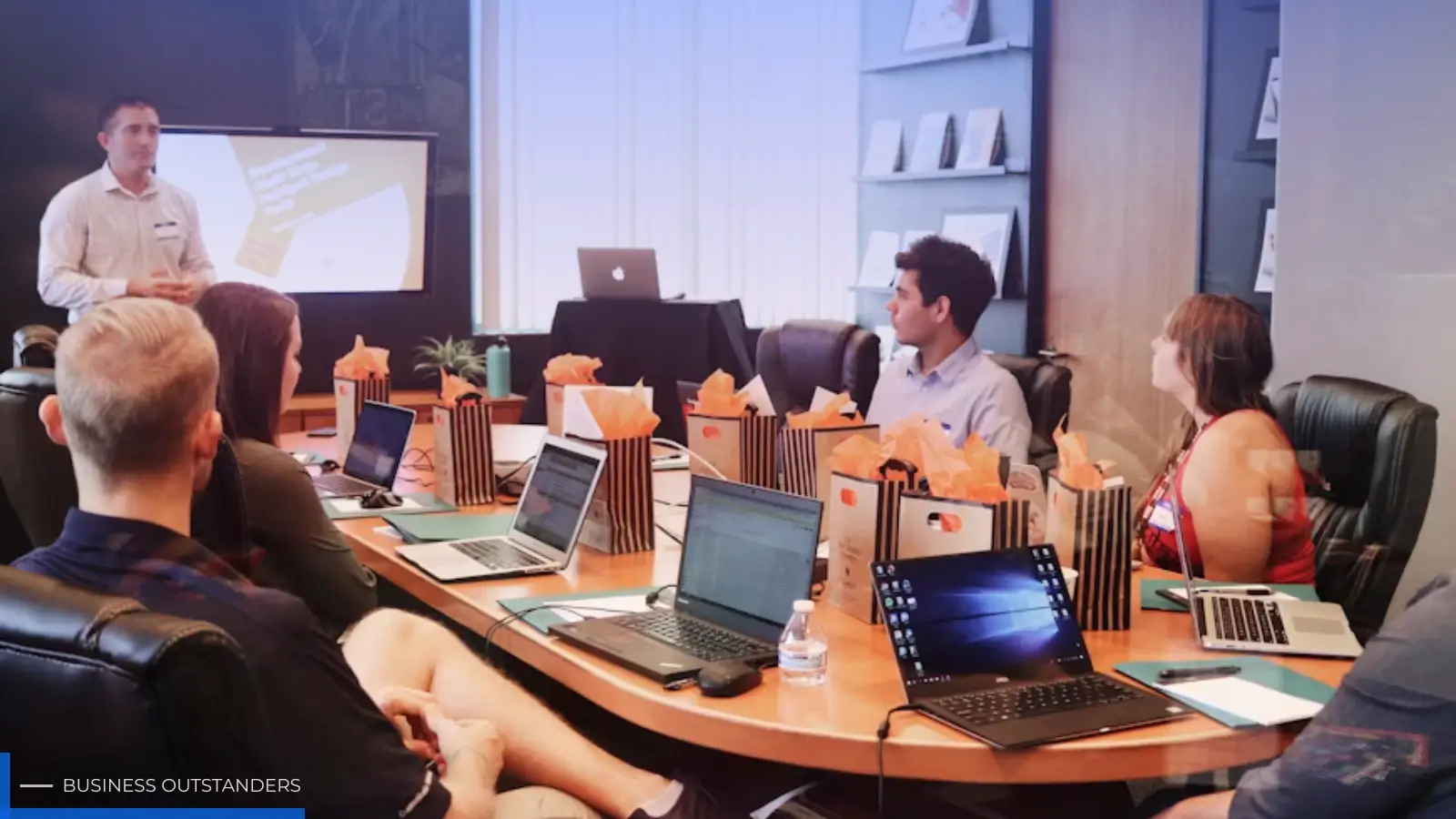 Business leader practicing emotional regulation to strengthen workplace culture and team communication