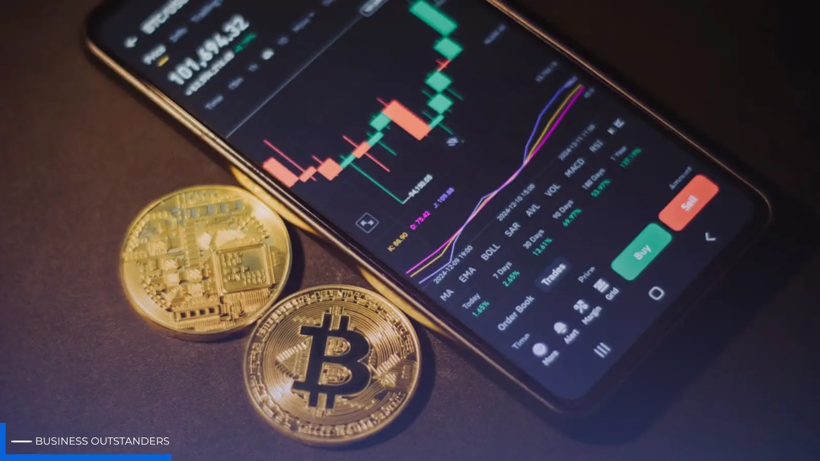 Crypto exchange liquidity provider managing buy and sell orders on a trading platform