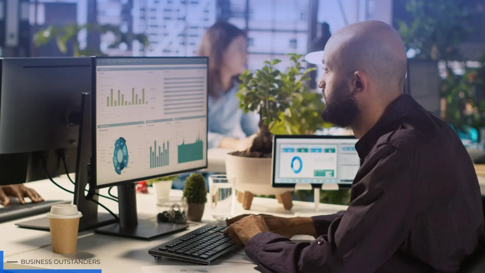 IT professional reviewing access permissions and AI ITSM dashboard for a growing business