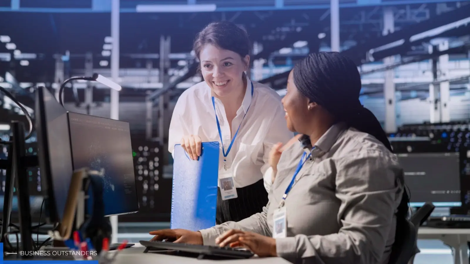 Local managed IT service provider technician providing on-site support to a business client