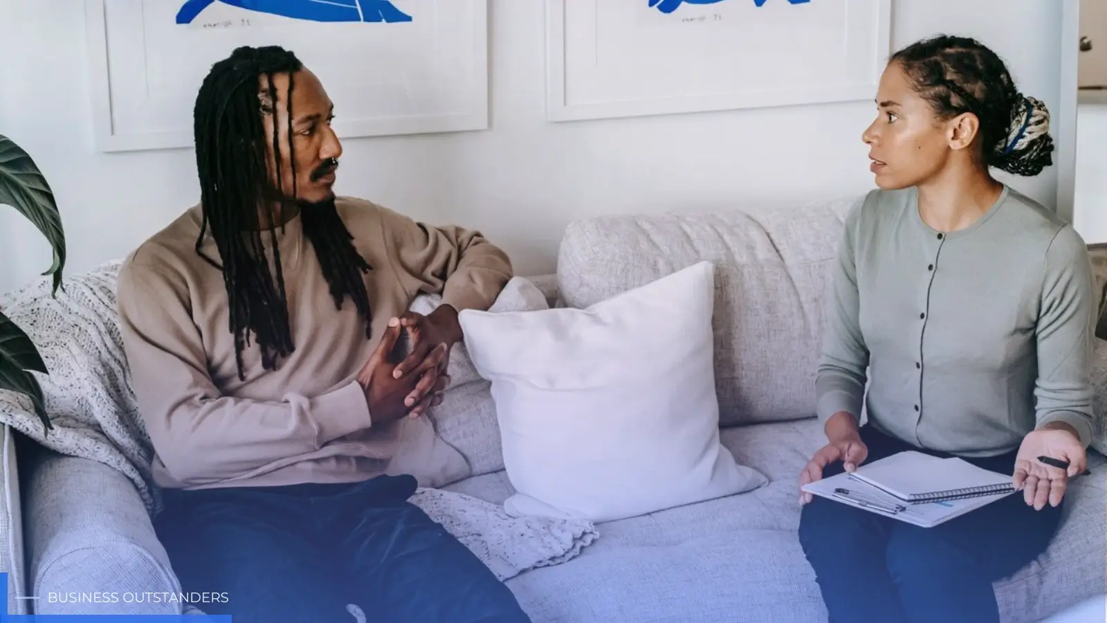 A therapist and patient engaged in a calm therapy session in Rhode Island
