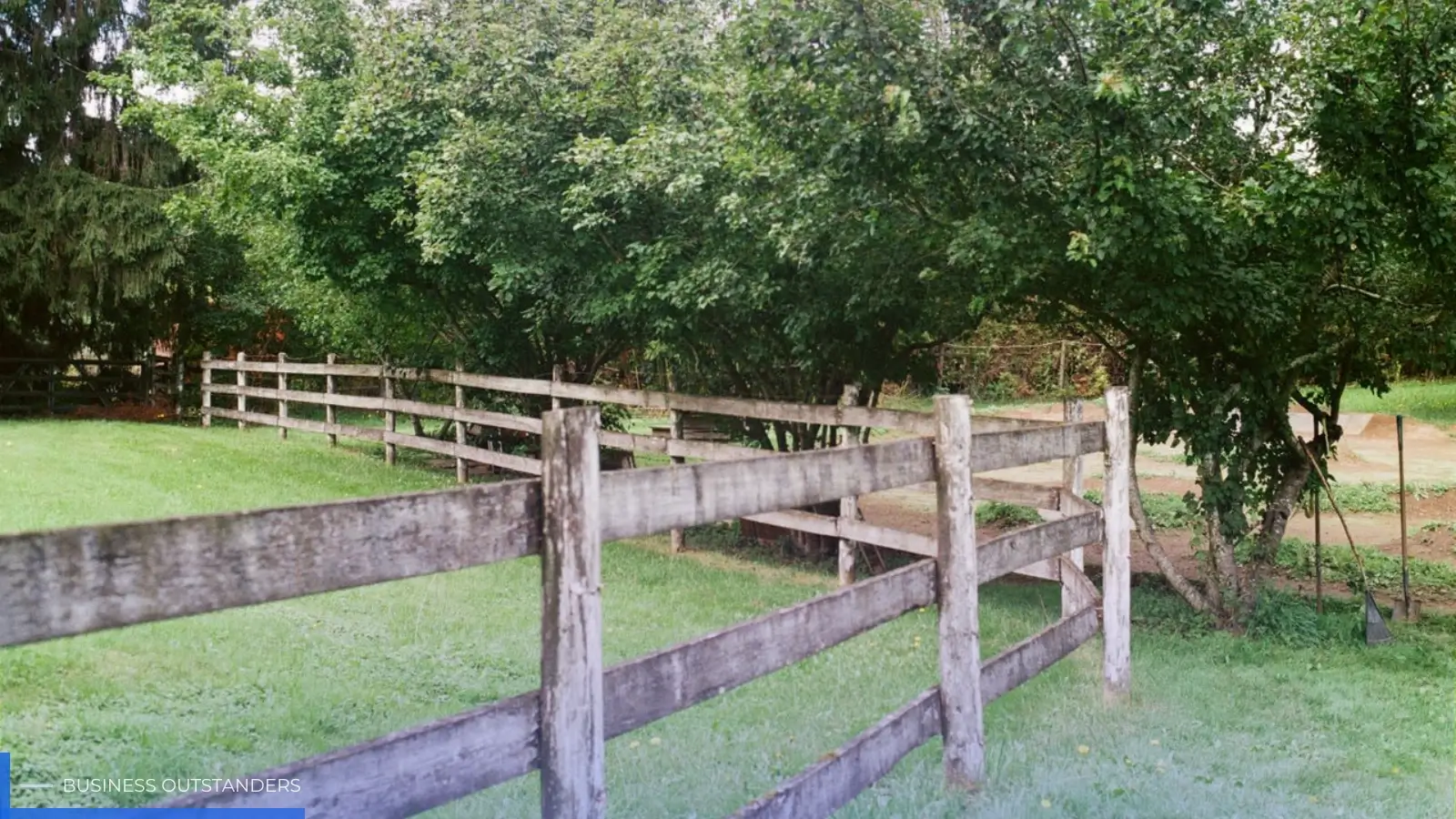 Gardener installing deer fence in a Central Jersey backyard garden with lush native plants
