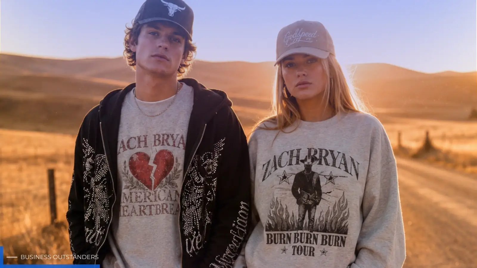 mixed emotion rhinestone hoodie layered with zach bryan merch crewneck streetwear Americana fashion crossover outfit styling