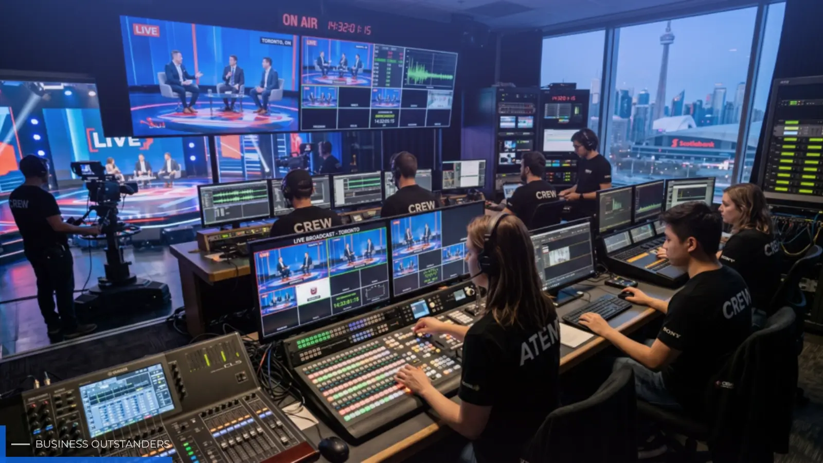 Professional multi-camera live streaming setup at a corporate event in Toronto GTA
